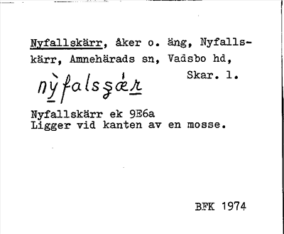 Bild på arkivkortet för arkivposten Nyfallskärr