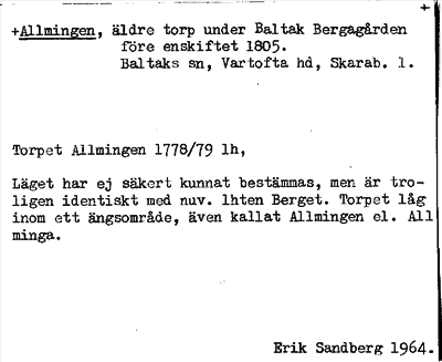 Bild på arkivkortet för arkivposten +Allmingen