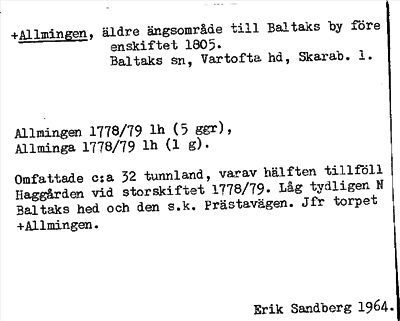 Bild på arkivkortet för arkivposten +Allmingen