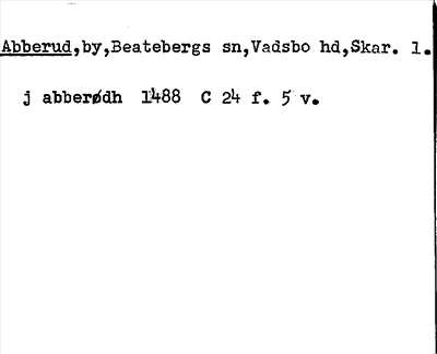 Bild på arkivkortet för arkivposten Abberud