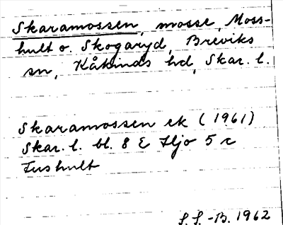 Bild på arkivkortet för arkivposten Skaramossen