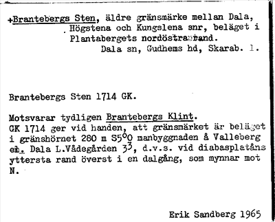 Bild på arkivkortet för arkivposten +Brantebergs Sten