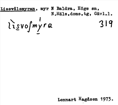 Bild på arkivkortet för arkivposten Lissvålsmyran