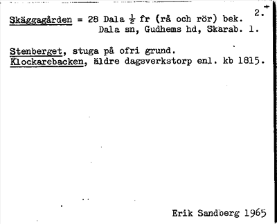 Bild på arkivkortet för arkivposten Skäggagården