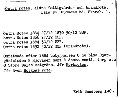 Bild på arkivkortet för arkivposten +Östra roten