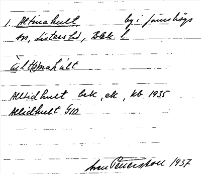 Bild på arkivkortet för arkivposten Altinahult