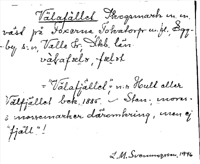 Bild på arkivkortet för arkivposten Välafället