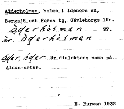 Bild på arkivkortet för arkivposten Alderholmen