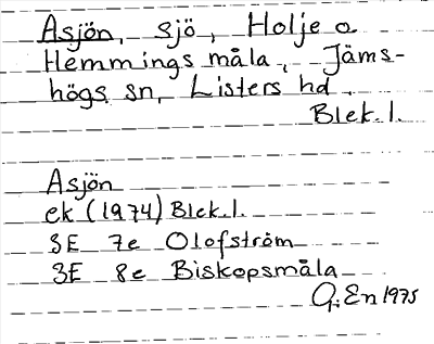 Bild på arkivkortet för arkivposten Asjön