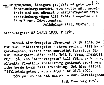 Bild på arkivkortet för arkivposten +Albrektsgatan