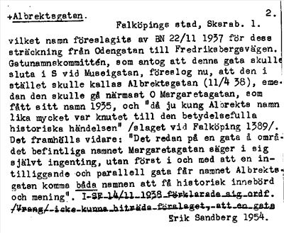 Bild på arkivkortet för arkivposten +Albrektsgatan