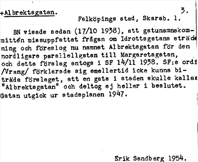 Bild på arkivkortet för arkivposten +Albrektsgatan