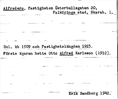 Bild på arkivkortet för arkivposten Alfredsro