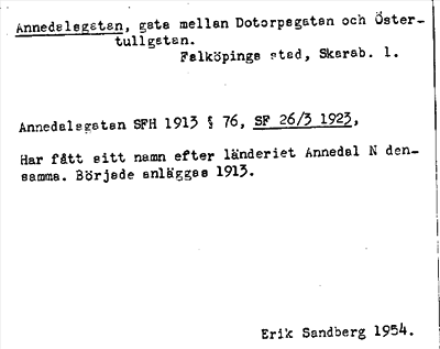Bild på arkivkortet för arkivposten Annedalsgatan