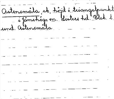 Bild på arkivkortet för arkivposten Astensmåla