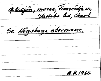 Bild på arkivkortet för arkivposten Alisjön, se Högskogs stormosse