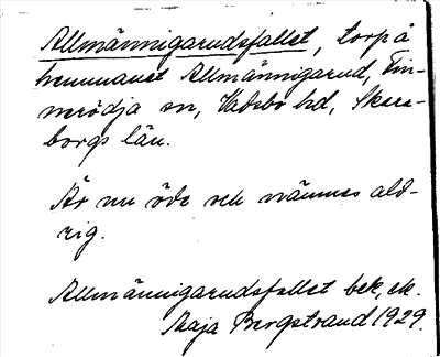 Bild på arkivkortet för arkivposten Allmännigarudsfallet