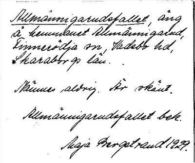 Bild på arkivkortet för arkivposten Allmännigarudsfallet
