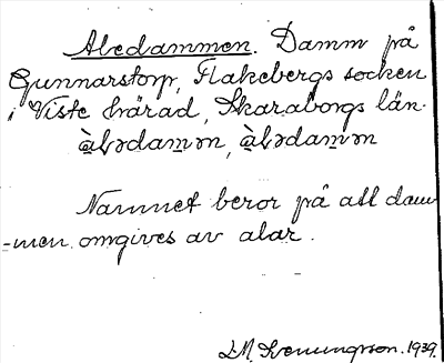 Bild på arkivkortet för arkivposten Aledammen