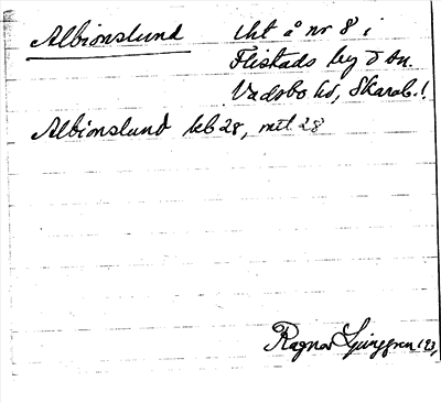 Bild på arkivkortet för arkivposten Albionslund