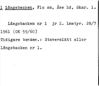Bild på arkivkortet för arkivposten Långebacken