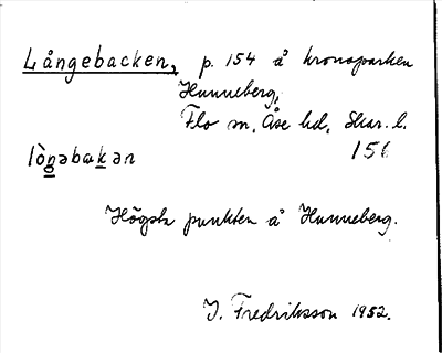 Bild på arkivkortet för arkivposten Långebacken