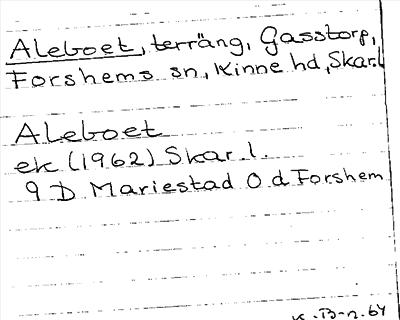 Bild på arkivkortet för arkivposten Aleboet
