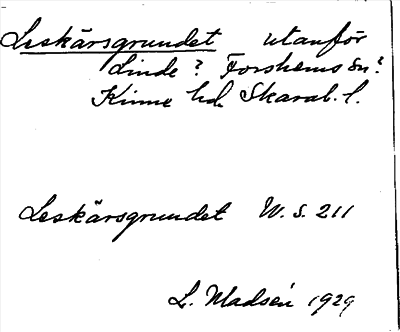 Bild på arkivkortet för arkivposten Leskärsgrundet