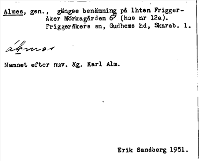 Bild på arkivkortet för arkivposten Almes