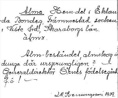 Bild på arkivkortet för arkivposten Alme