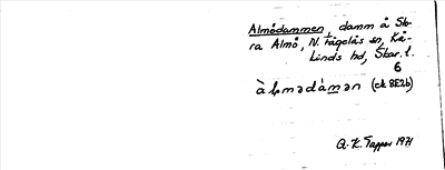 Bild på arkivkortet för arkivposten Almödammen