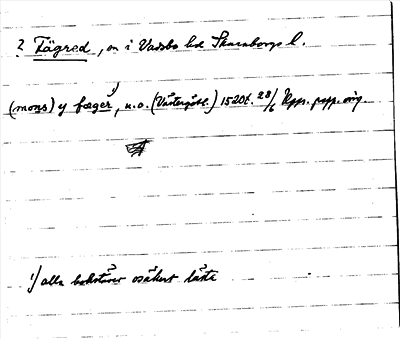 Bild på arkivkortet för arkivposten ?Fägred