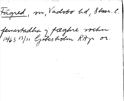 Bild på arkivkortet för arkivposten Fägred