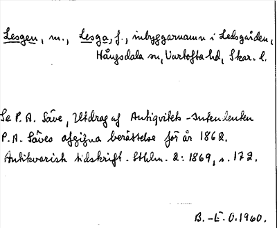 Bild på arkivkortet för arkivposten Lesgen o. Lesga