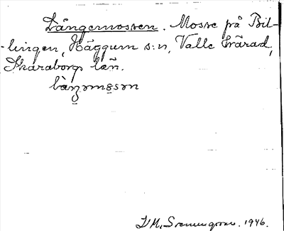 Bild på arkivkortet för arkivposten Långemossen