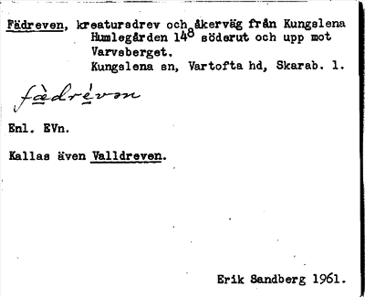 Bild på arkivkortet för arkivposten Fädreven