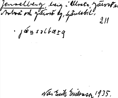 Bild på arkivkortet för arkivposten Jenselberg