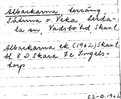 Bild på arkivkortet för arkivposten Albackarna