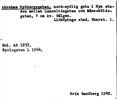 Bild på arkivkortet för arkivposten Abraham Rydbergsgatan