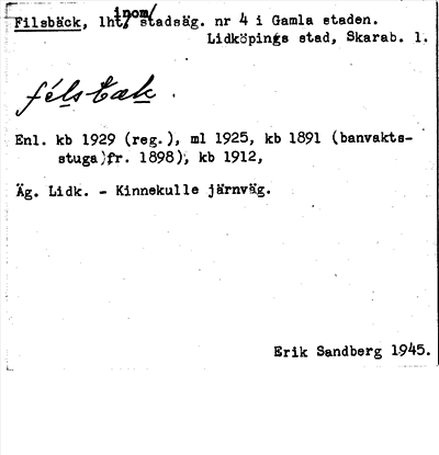 Bild på arkivkortet för arkivposten Filsbäck
