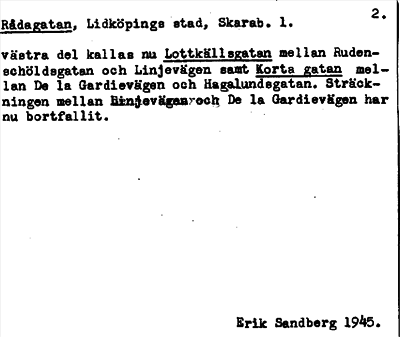 Bild på arkivkortet för arkivposten Rådagatan