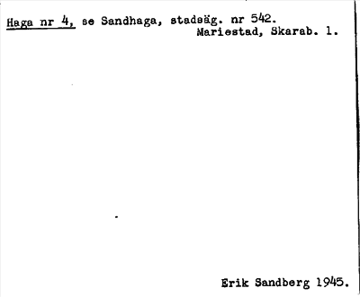 Bild på arkivkortet för arkivposten Haga, se Sandhaga