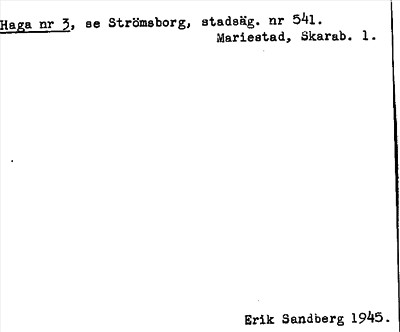 Bild på arkivkortet för arkivposten Haga, se Strömsborg