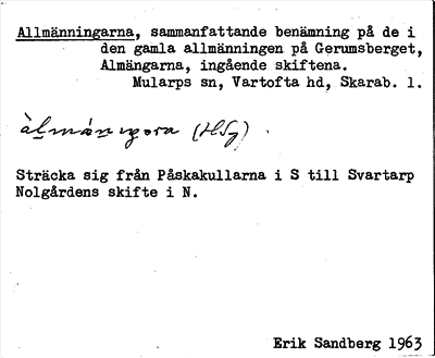 Bild på arkivkortet för arkivposten Allmänningarna