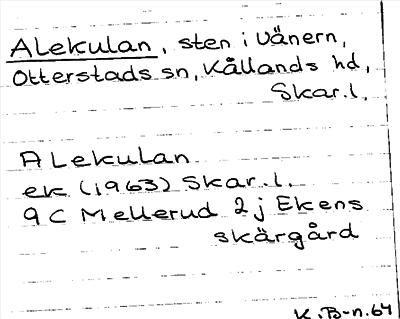 Bild på arkivkortet för arkivposten Alekulan