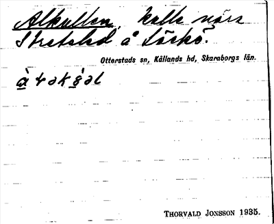 Bild på arkivkortet för arkivposten Alkullen