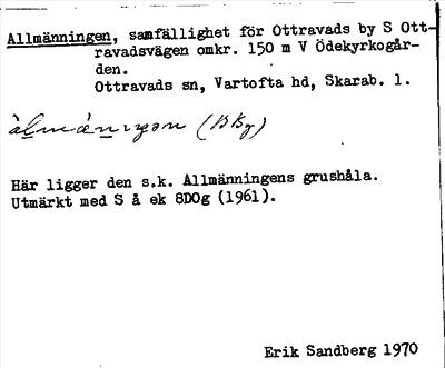 Bild på arkivkortet för arkivposten Allmänningen