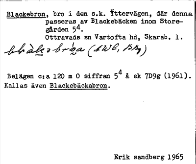 Bild på arkivkortet för arkivposten Blackebron