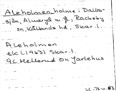 Bild på arkivkortet för arkivposten Aleholmen