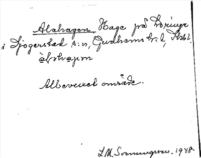 Bild på arkivkortet för arkivposten Alehagen
